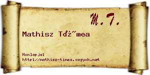 Mathisz Tímea névjegykártya